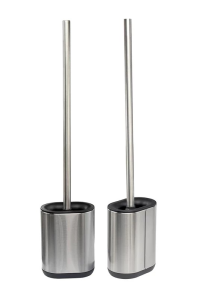 Silikonowa szczotka do WC - stal nierdzewna matowa