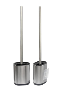 Silikonowa szczotka do WC podwieszana- stal nierdzewna matowa (1)