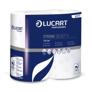 Papier toaletowy **Lucart Strong Elite 4 – 4 warstwowy, celuloza, 18,9 m, 4 rolki